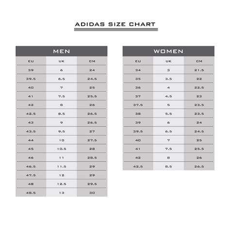 adidas size chart uk.